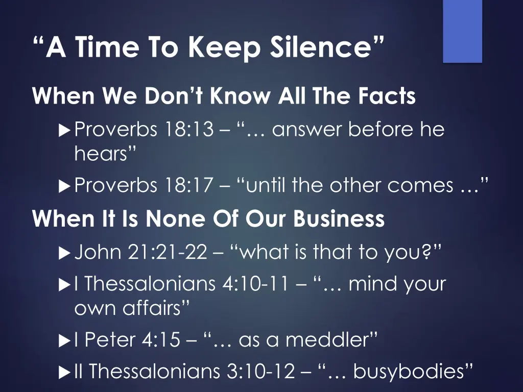 a time to keep silence 1