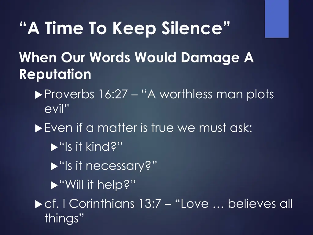 a time to keep silence 3