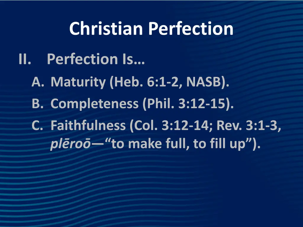 christian perfection 1
