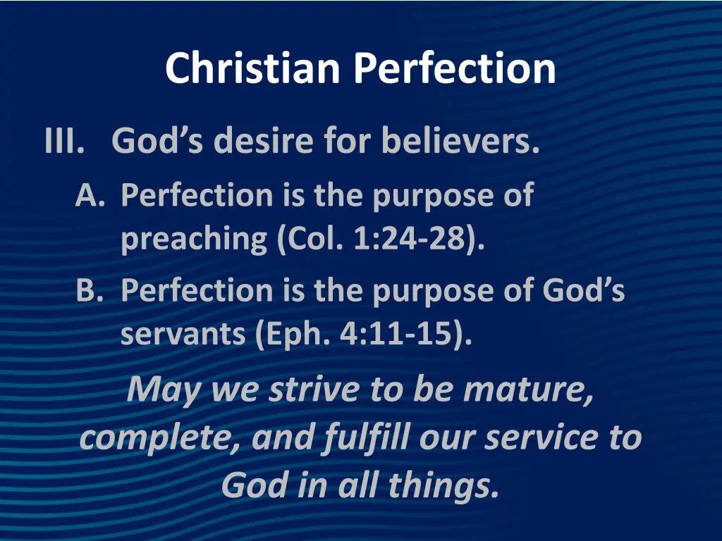 christian perfection 2