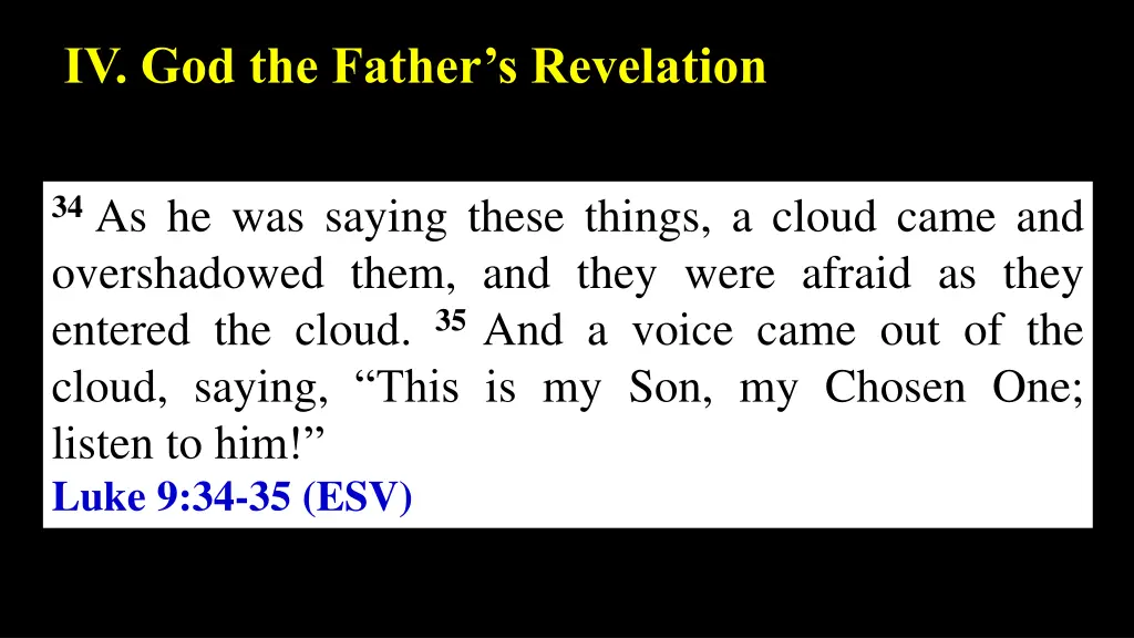 iv god the father s revelation