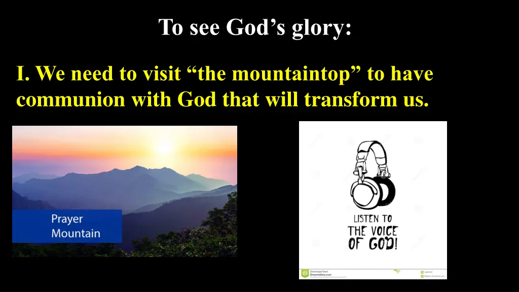 to see god s glory