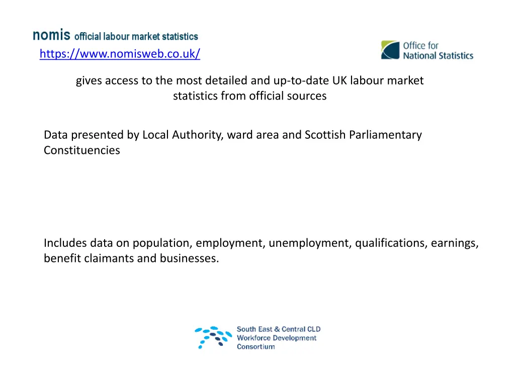 nomis official labour market statistics
