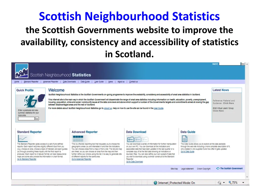 scottish neighbourhood statistics the scottish