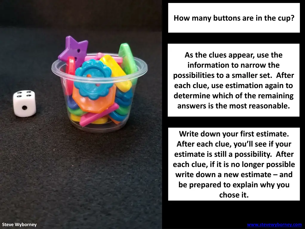 how many buttons are in the cup