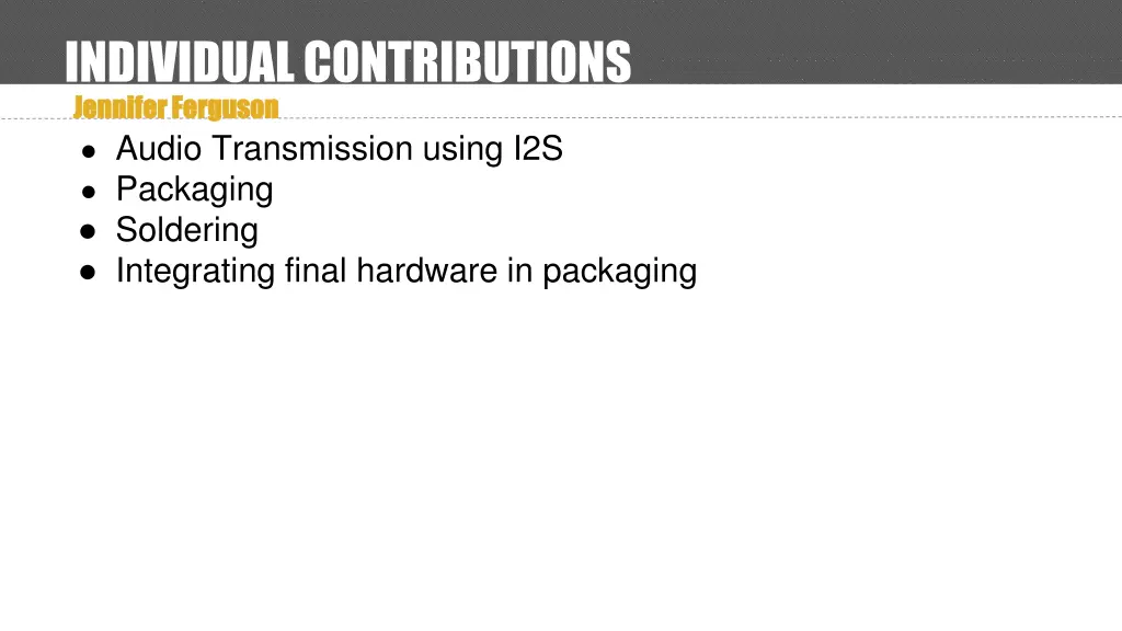 individual contributions jennifer ferguson