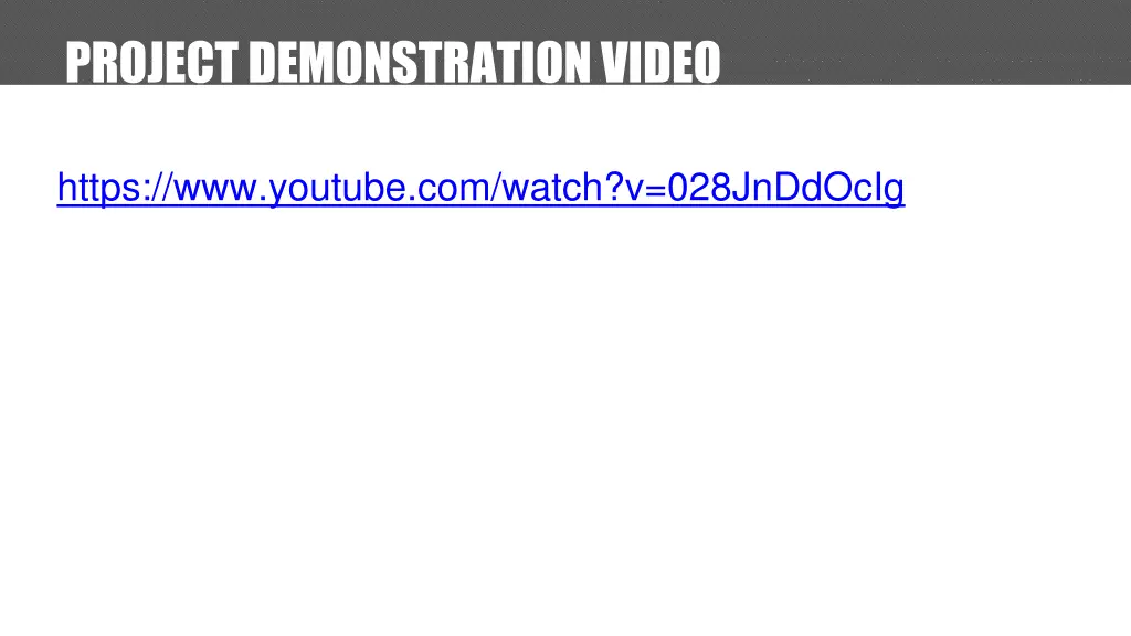 project demonstration video