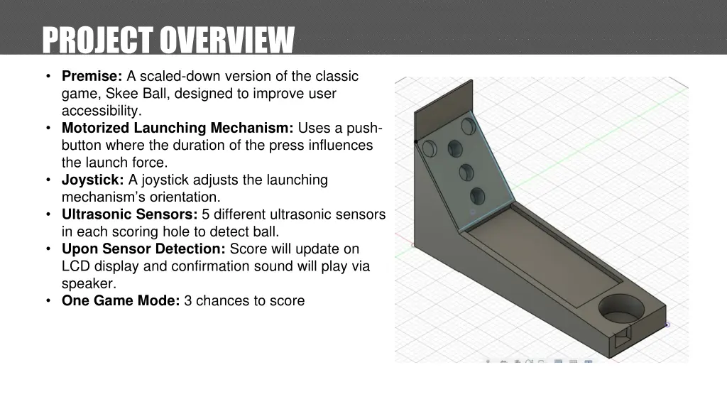 project overview premise a scaled down version