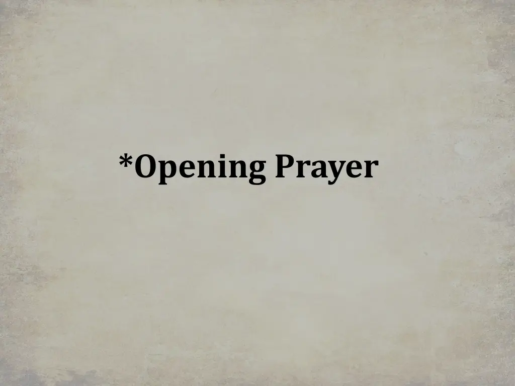 opening prayer