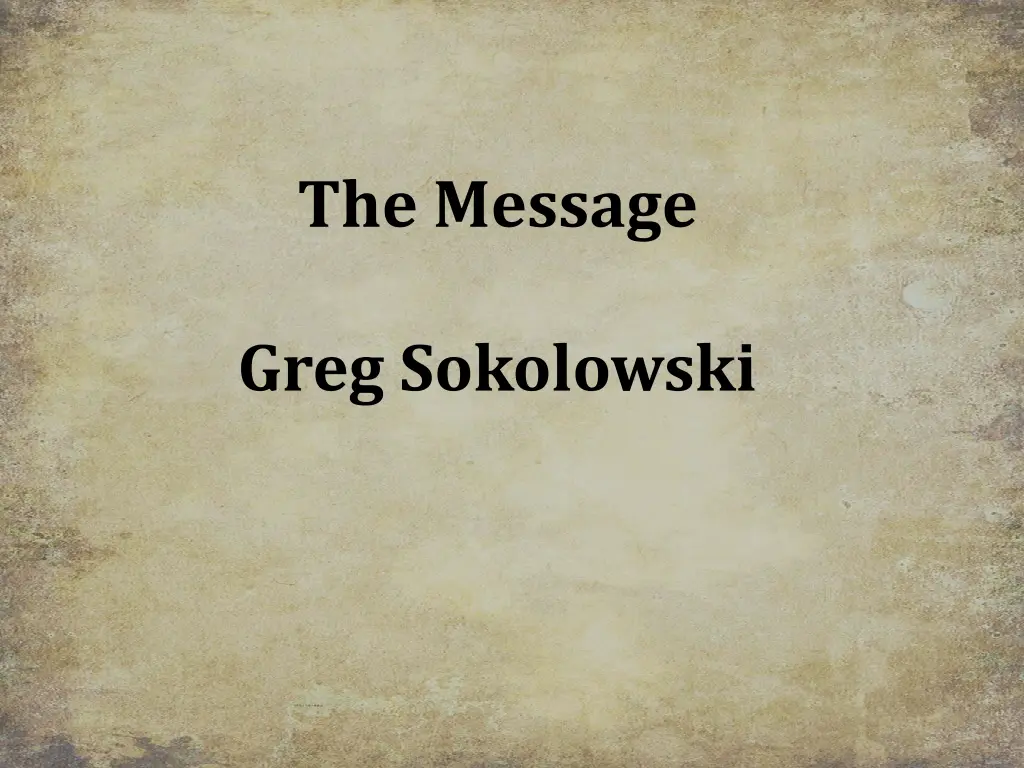 the message