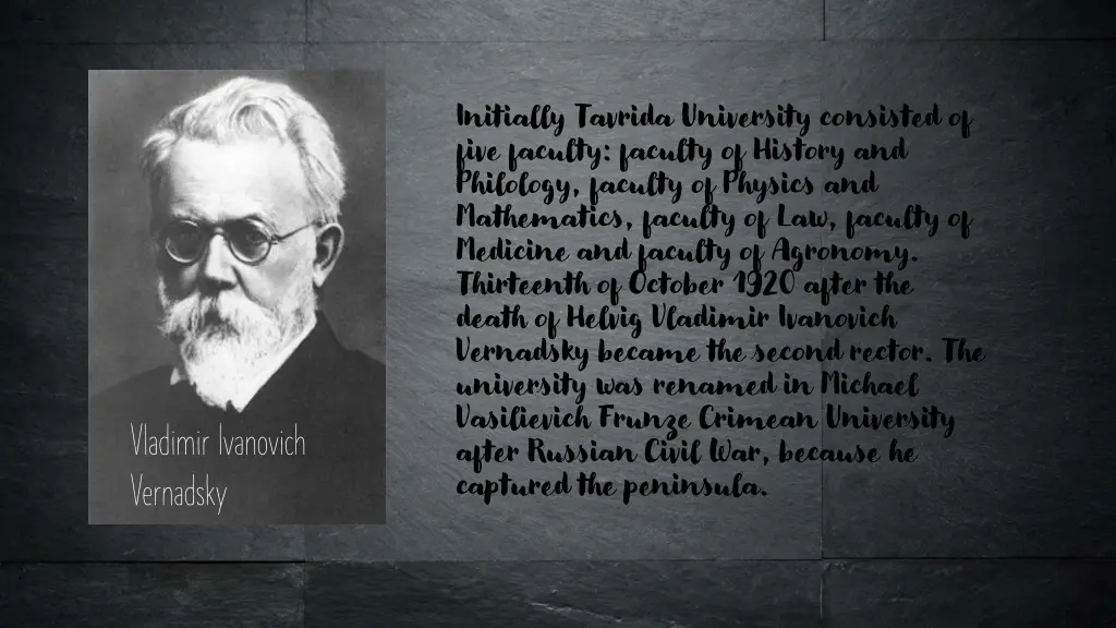initially tavrida university consisted of five