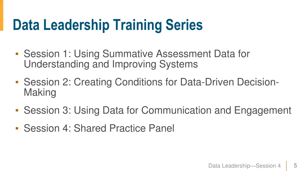 data leadership training series