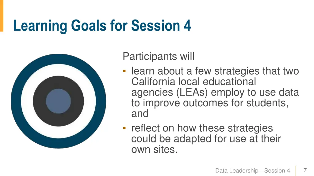learning goals for session 4