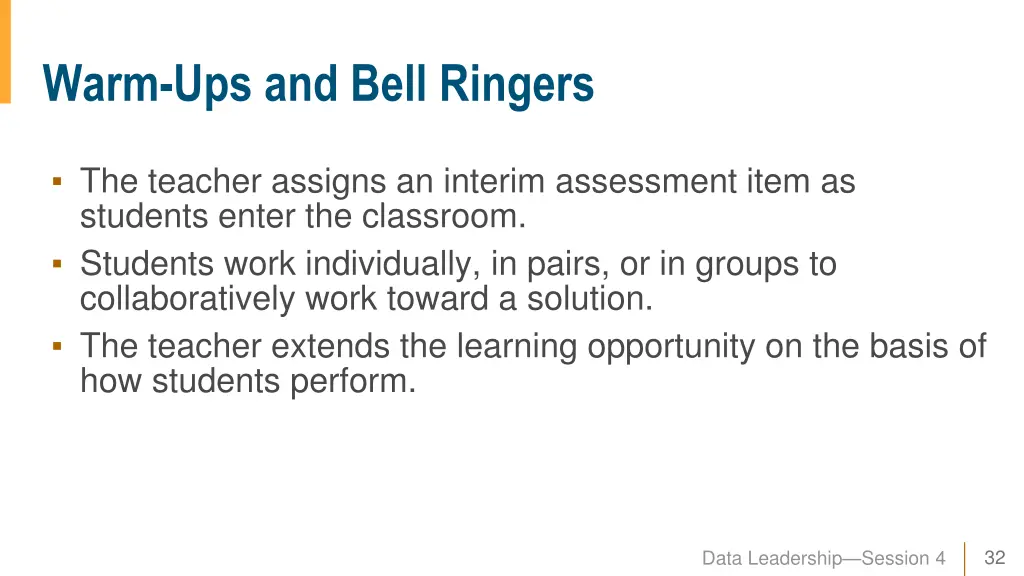 warm ups and bell ringers