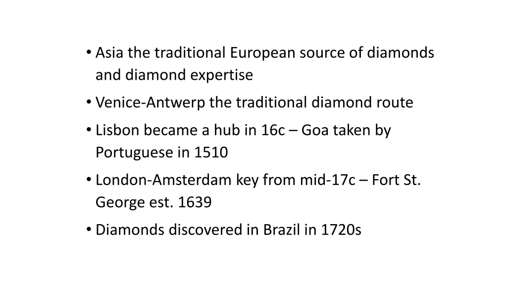 asia the traditional european source of diamonds