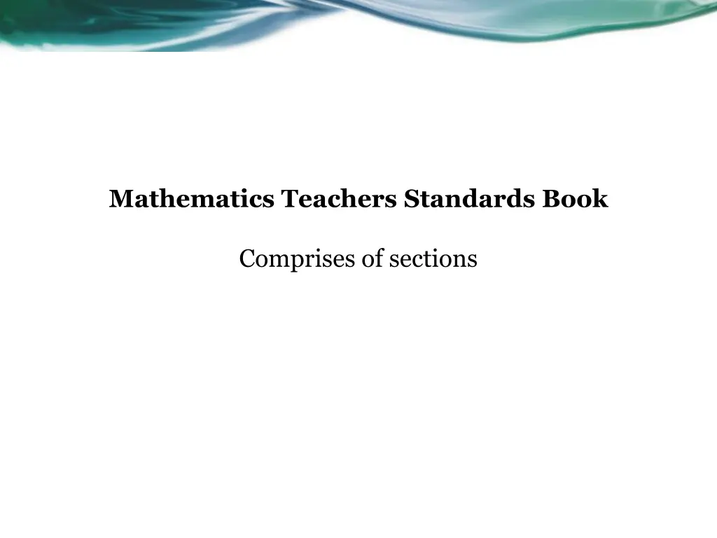 mathematics teachers standards book