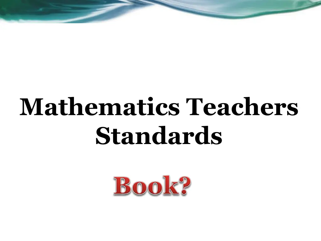 mathematics teachers standards