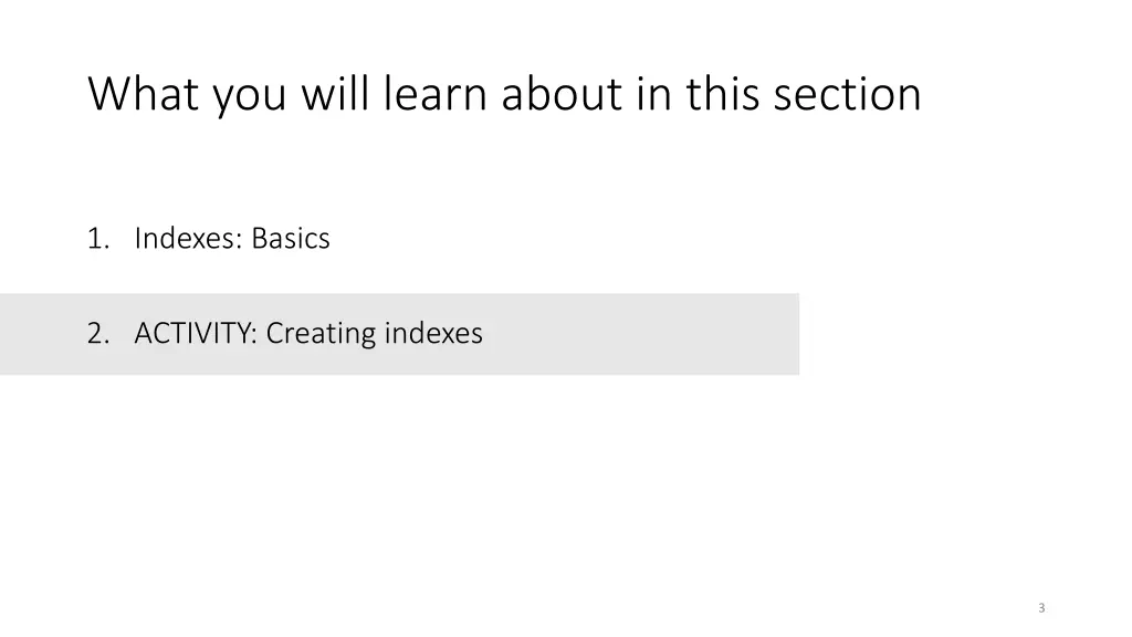 what you will learn about in this section