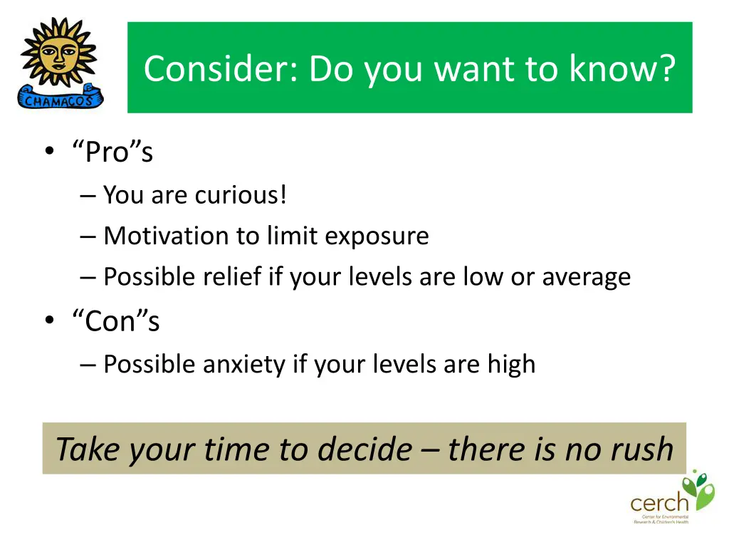 consider do you want to know