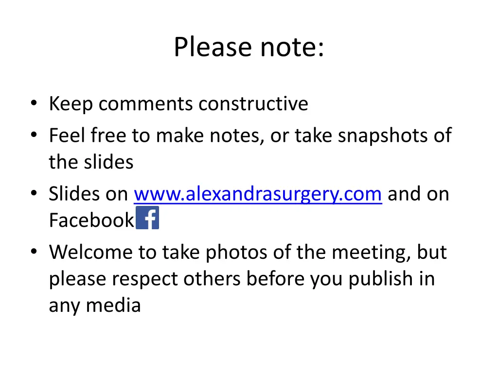 please note