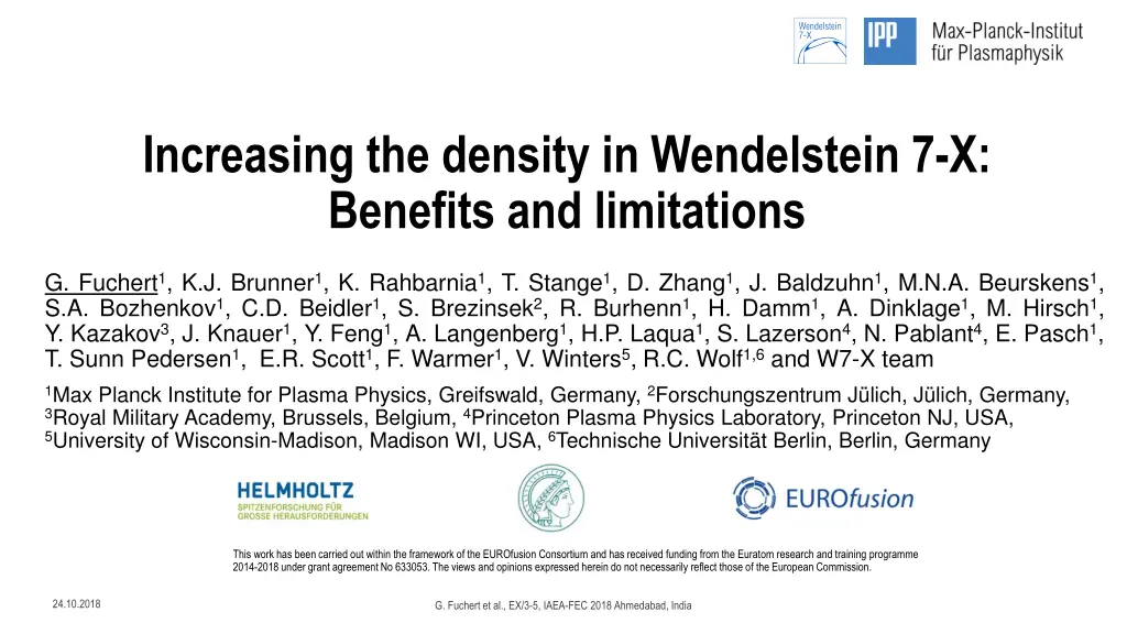 increasing the density in wendelstein