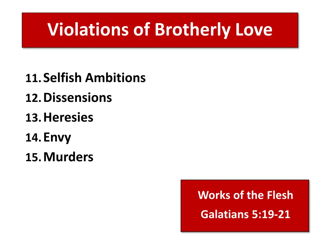 violations of brotherly love 1