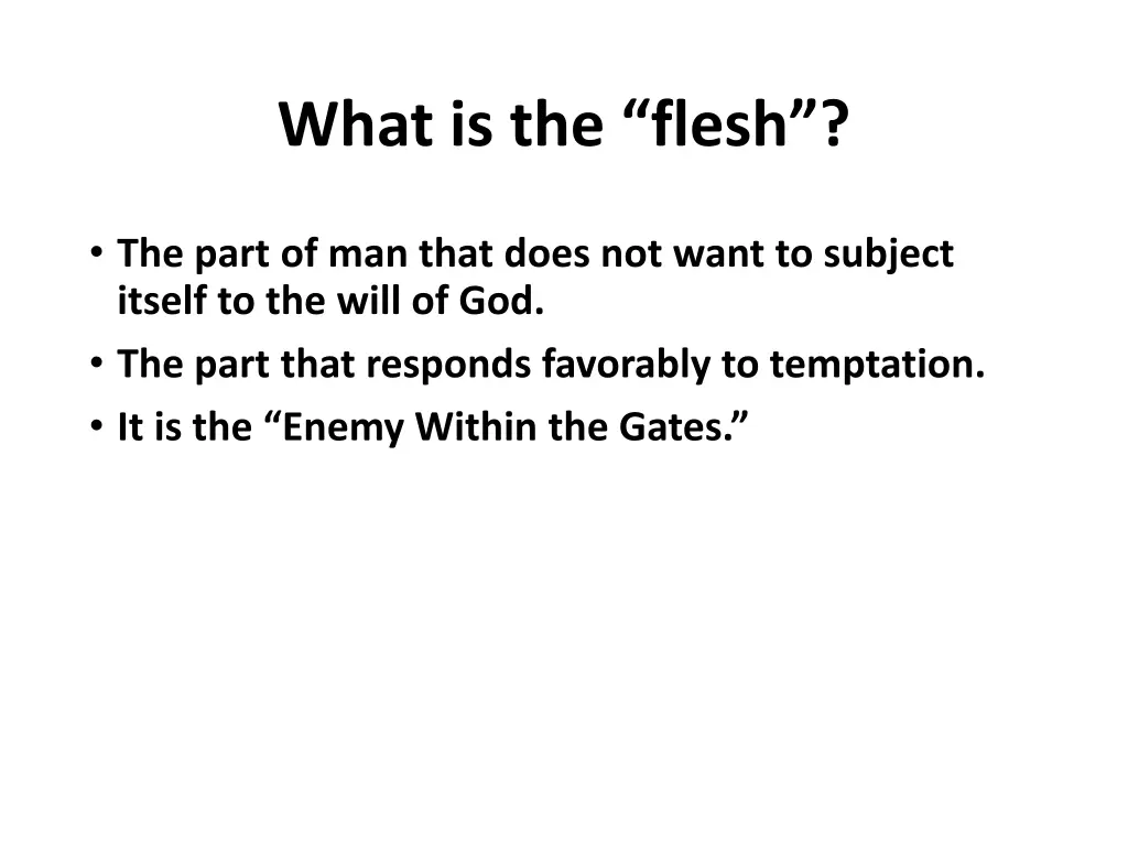 what is the flesh