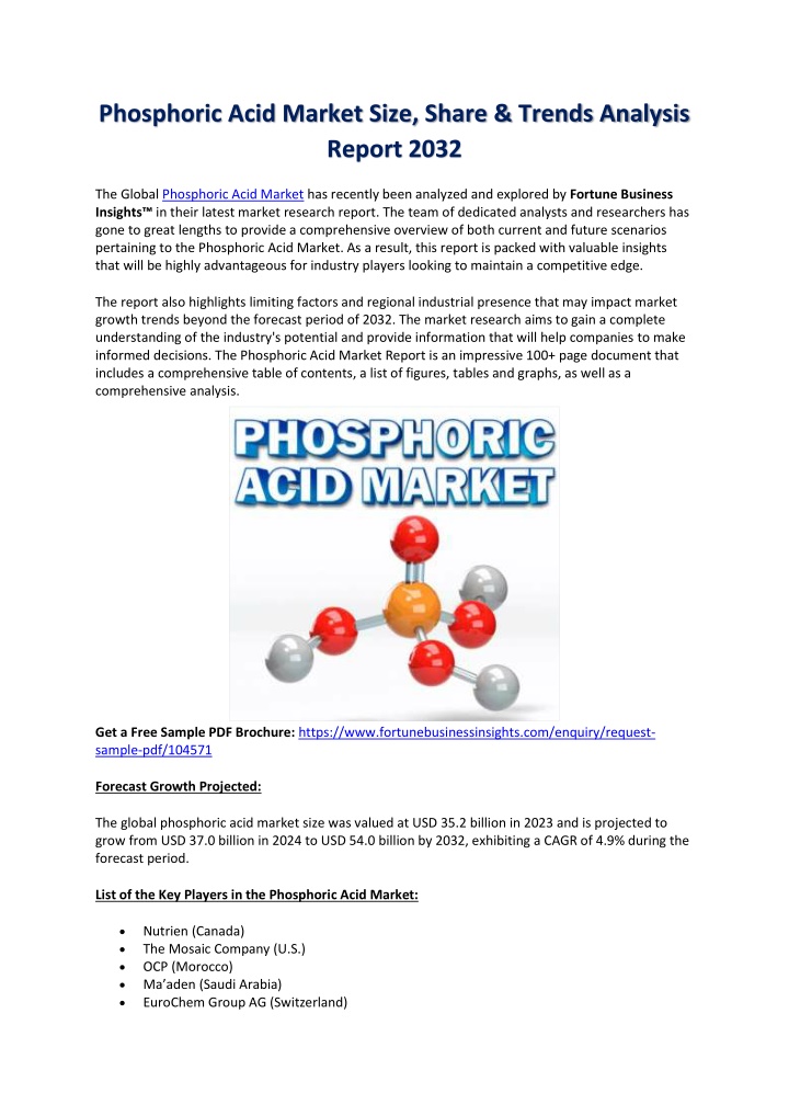 phosphoric acid market size share trends analysis