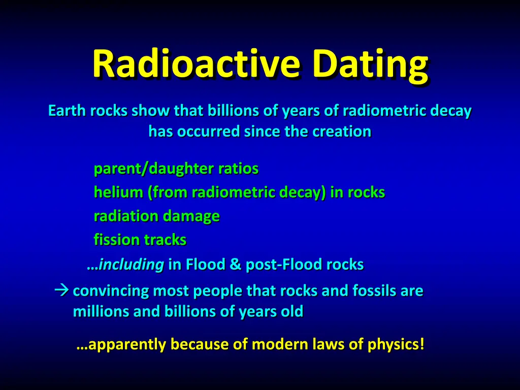 radioactive dating