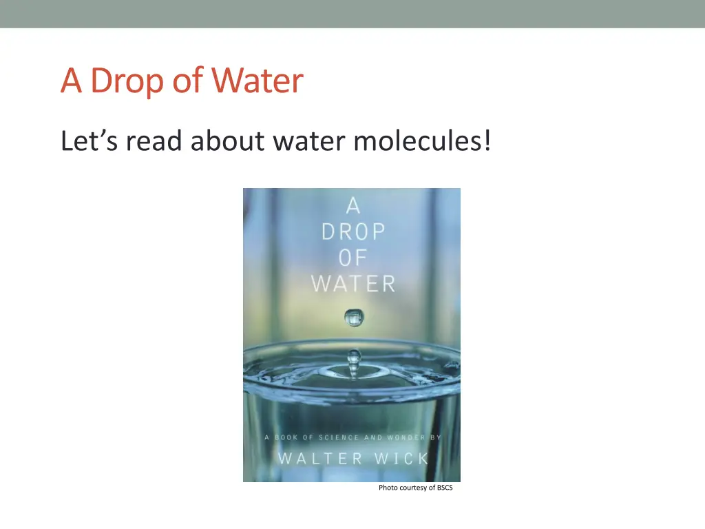 a drop of water