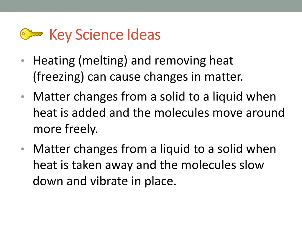 key science ideas