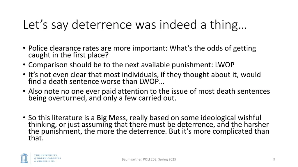 let s say deterrence was indeed a thing