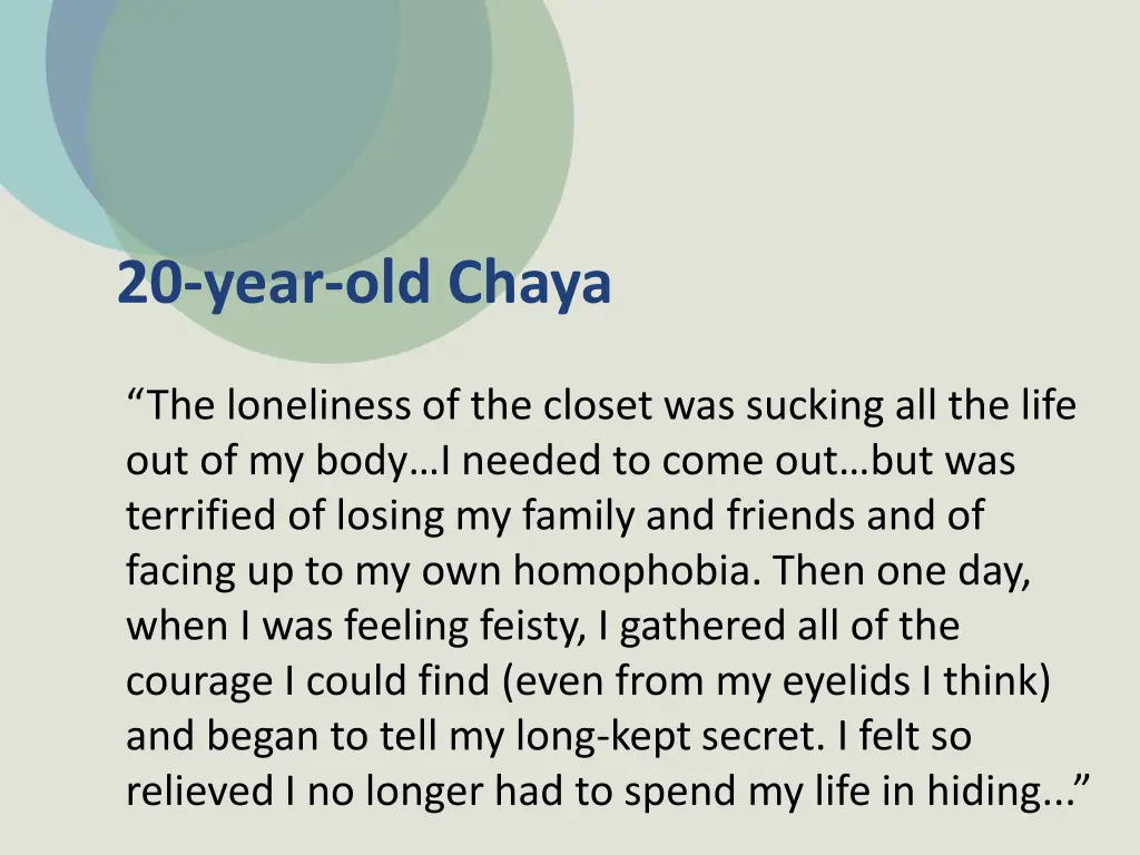 20 year old chaya