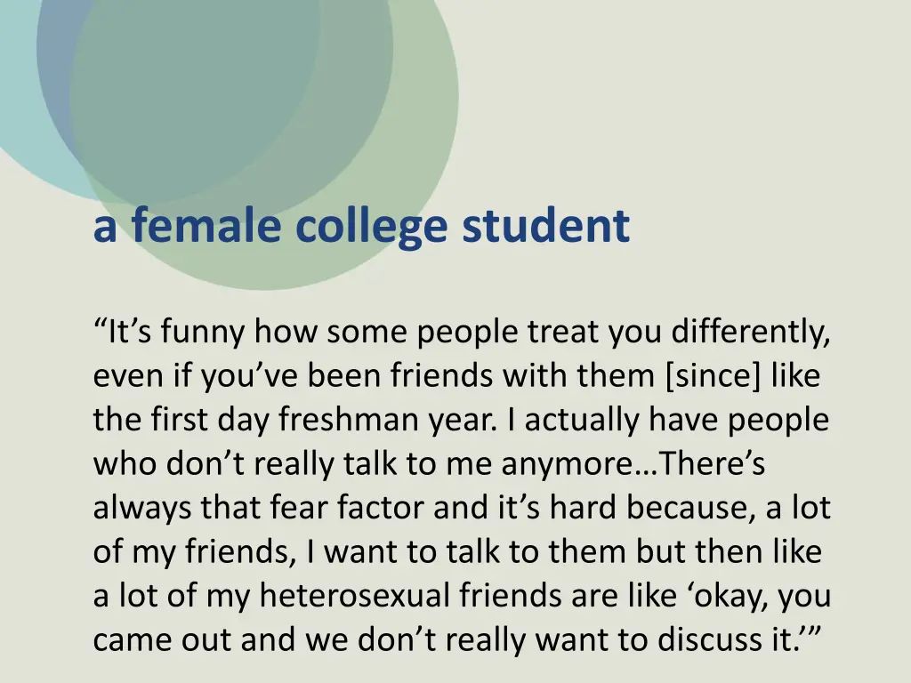 a female college student