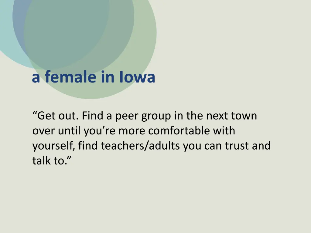 a female in iowa