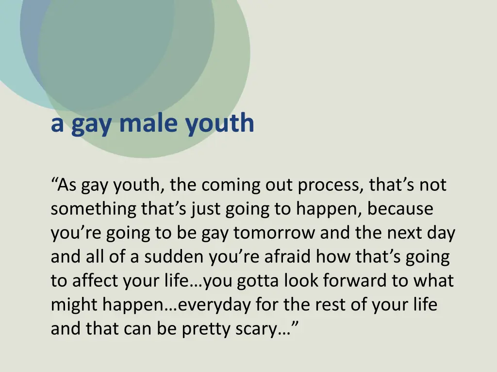 a gay male youth