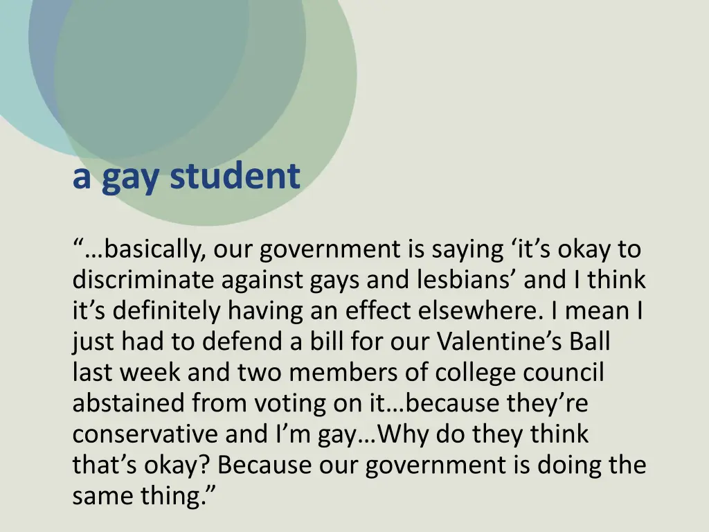 a gay student