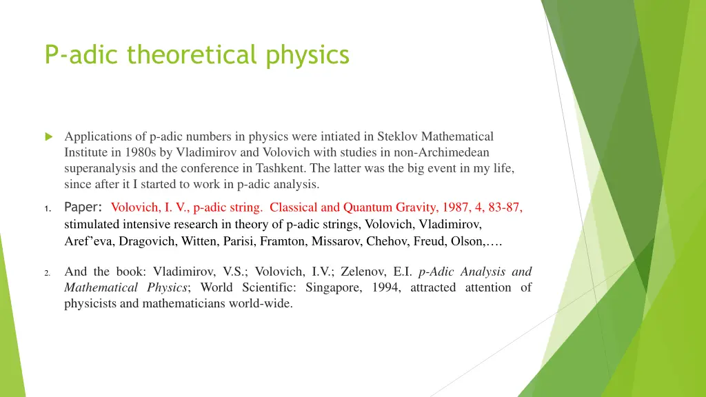 p adic theoretical physics