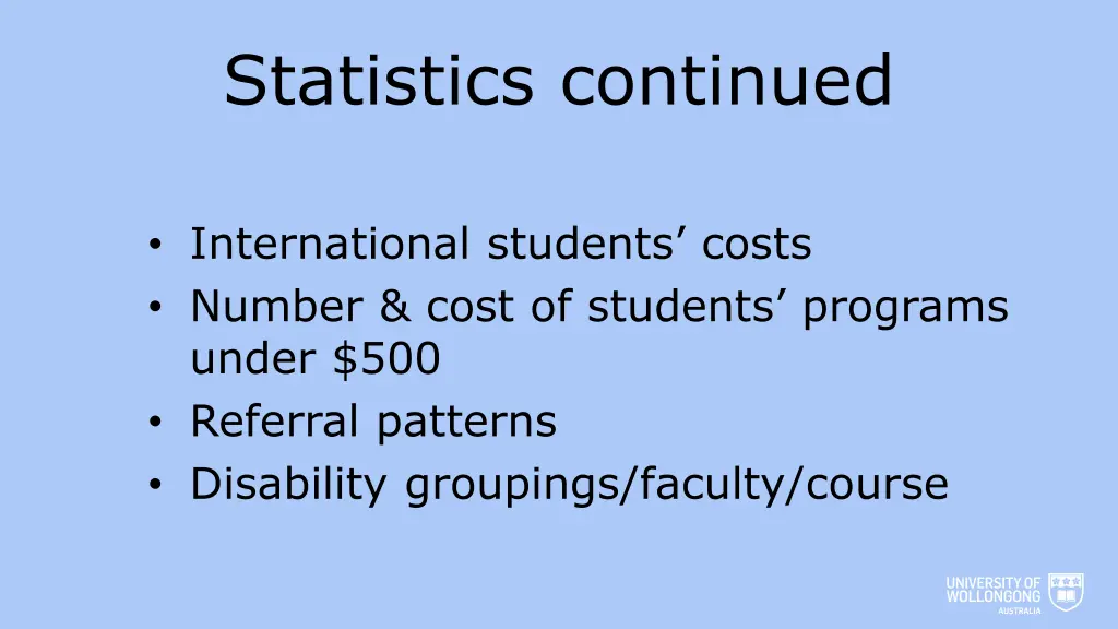 statistics continued