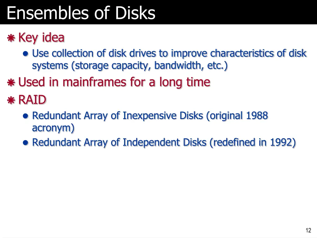 ensembles of disks
