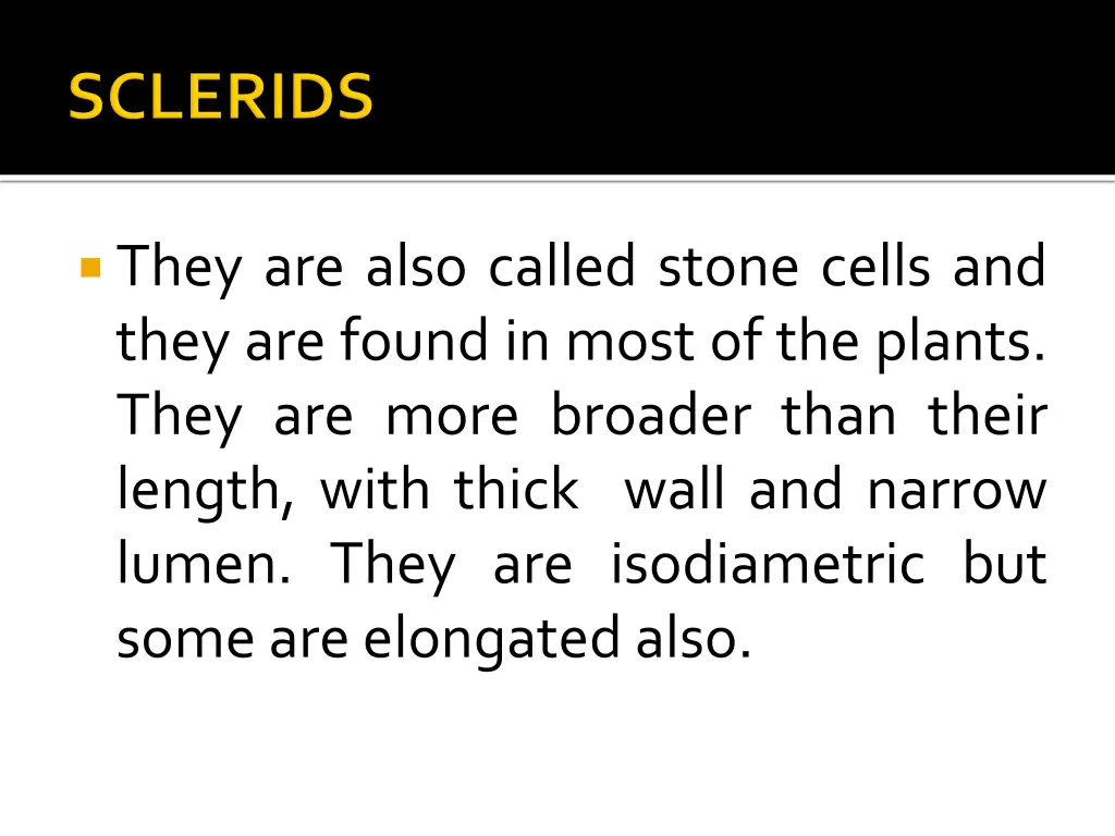 they are also called stone cells and they