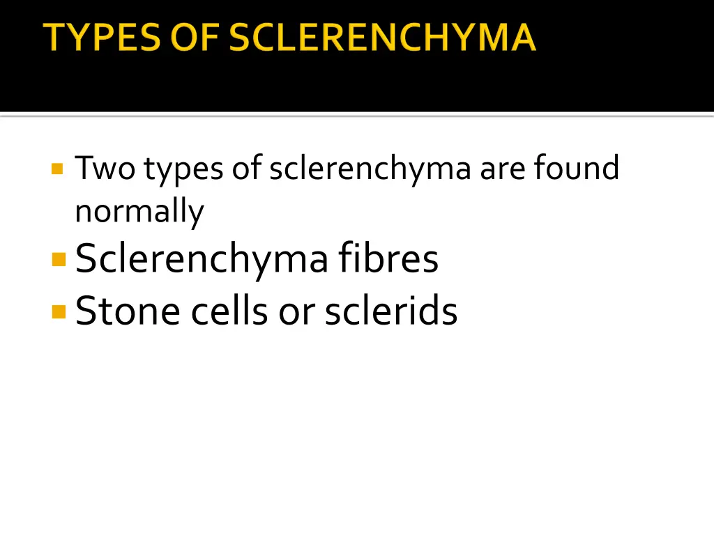 two types of sclerenchymaare found normally