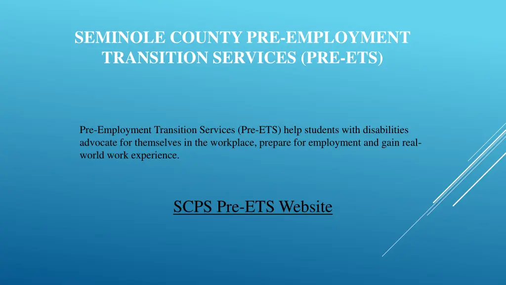 seminole county pre employment transition