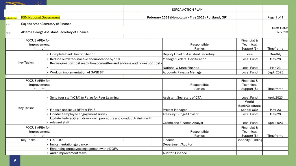 igfoa action plan 2