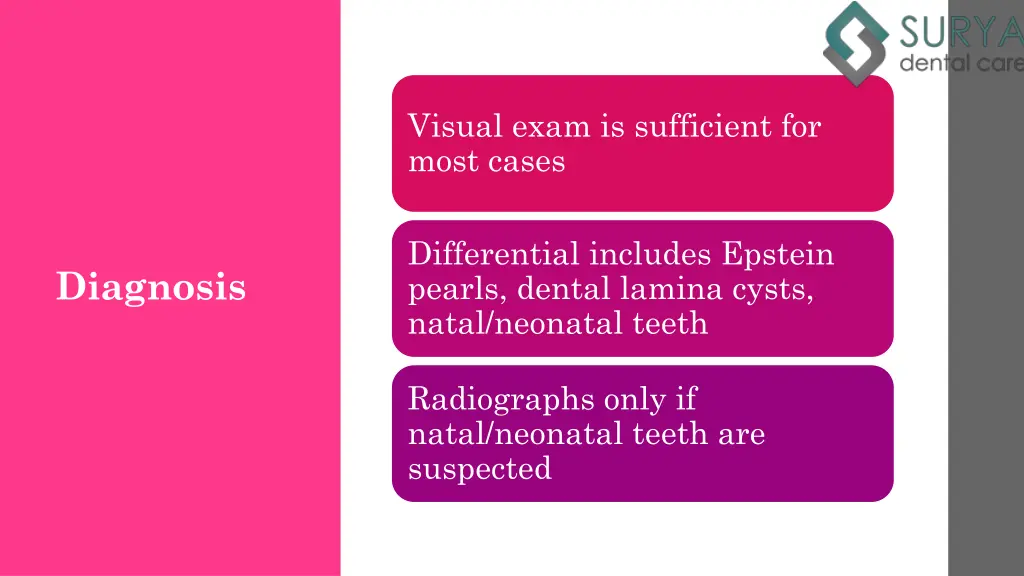 visual exam is sufficient for most cases