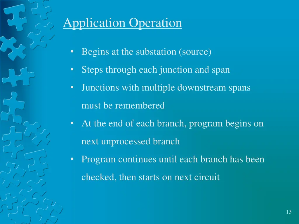 application operation