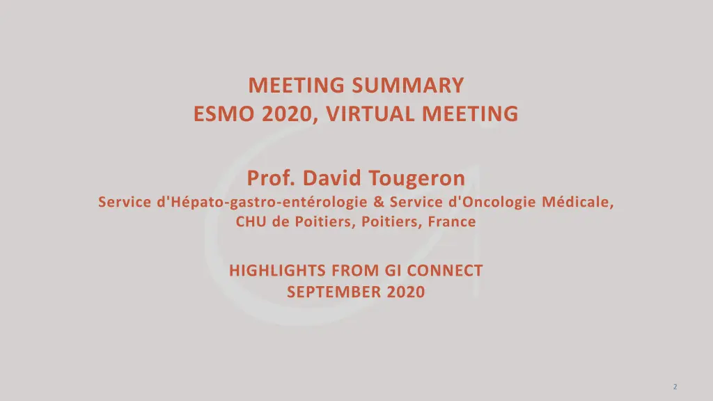 meeting summary esmo 2020 virtual meeting