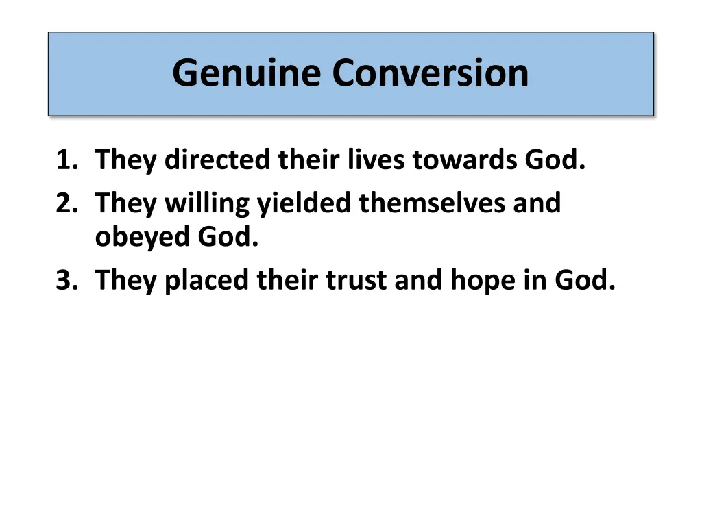 genuine conversion 1