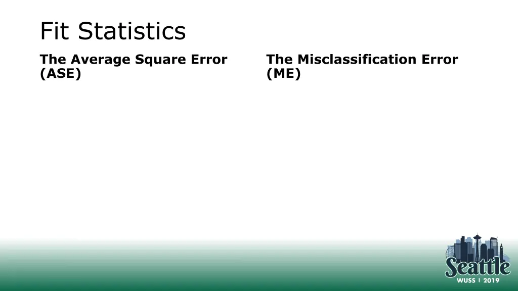 fit statistics