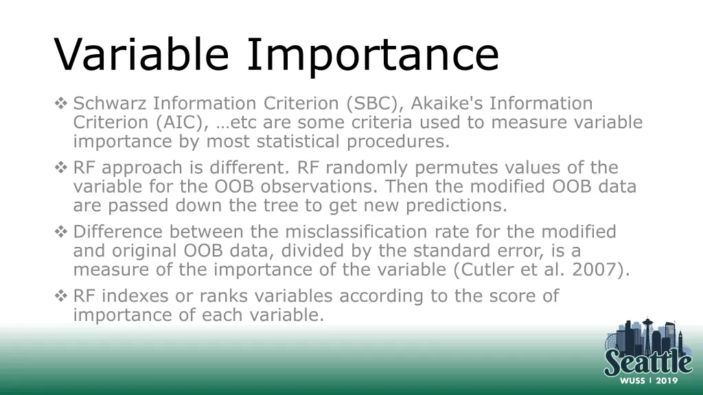 variable importance